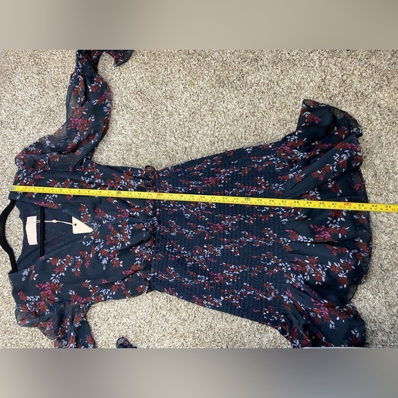 Keepsake The Label Embrace Floral Boho Smocked Long Sleeve Ruffle Dress XS NWT - Picture 7 of 15